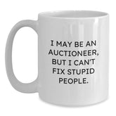 Funny White Coffee Mugs for Auctioneers, Gifts from Friends, Unique Christmas Unique Gifts for Men - Main